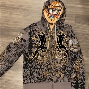 Christian Audigier Black Panther Hoodie